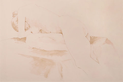 Reclining Figure in Walnut Ink